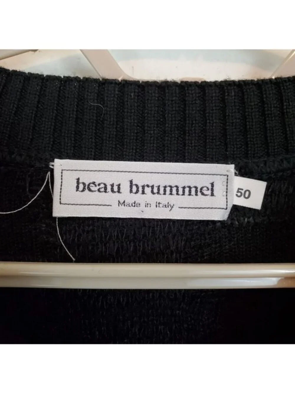 Beau Brummel vintage wool sweater textured knit crew neck